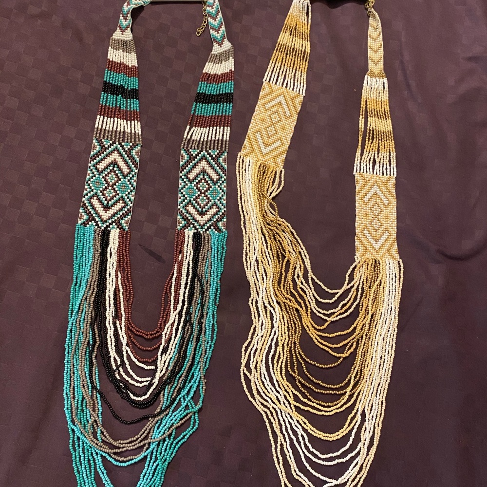 Hand beaded Drop necklace